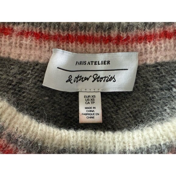 Paris Atelier & Other Stories Wool Alpaca Blend Long Sleeve Pullover Sweater XS - Picture 6 of 8